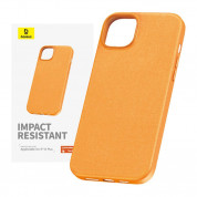 Baseus Fauxther Leather Case for iPhone 15 Plus (orange)