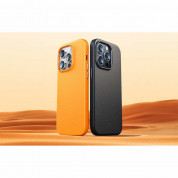 Baseus Fauxther Leather Case - кожен кейс за iPhone 15 Plus (оранжев) 4
