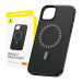 Baseus Fauxther Leather Magnetic Case - кожен кейс с MagSafe за iPhone 15 Plus (черен) 1