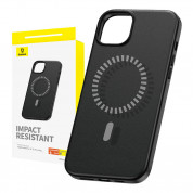 Baseus Fauxther Leather Magnetic Case - кожен кейс с MagSafe за iPhone 15 Pro Max (черен)