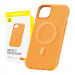Baseus Fauxther Leather Magnetic Case - кожен кейс с MagSafe за iPhone 15 Pro (оранжев) 1