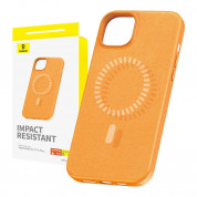 Baseus Fauxther Leather Magnetic Case for iPhone 15 Plus (orange)