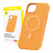 Baseus Fauxther Leather Magnetic Case - кожен кейс с MagSafe за iPhone 15 Plus (оранжев) 1