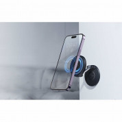 Baseus MagPro Magnetic Desktop Self-Adhesive Phone Stand - залепяща се магнитна поставка за гладки повърхности за iPhone с MagSafe и други смартфони (черен) 7