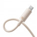 Baseus Habitat USB-A to USB-C Cable 100W - биоразградим USB кабел за устройства с USB-C порт (100 см) (розов) 5
