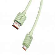 Baseus Habitat USB-A to USB-C Cable 100W - биоразградим USB кабел за устройства с USB-C порт (100 см) (зелен) 4