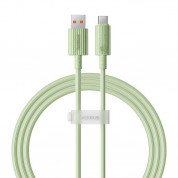 Baseus Habitat USB-A to USB-C Cable 100W - биоразградим USB кабел за устройства с USB-C порт (100 см) (зелен)