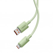 Baseus Habitat USB-A to USB-C Cable 100W - биоразградим USB кабел за устройства с USB-C порт (100 см) (зелен) 3