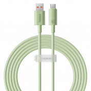 Baseus Habitat USB-A to USB-C Cable 100W - биоразградим USB кабел за устройства с USB-C порт (200 см) (зелен)