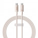 Baseus Habitat USB-C to USB-C Cable 100W - биоразградим USB кабел за устройства с USB-C порт (100 см) (розов) 1