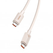 Baseus Habitat USB-C to USB-C Cable 100W - биоразградим USB кабел за устройства с USB-C порт (100 см) (розов) 4