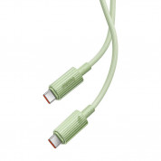Baseus Habitat USB-C to USB-C Cable 100W - биоразградим USB кабел за устройства с USB-C порт (100 см) (зелен) 2