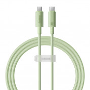 Baseus Habitat USB-C to USB-C Cable 100W - биоразградим USB кабел за устройства с USB-C порт (100 см) (зелен)