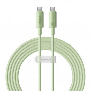 Baseus Habitat USB-C to USB-C Cable 100W - биоразградим USB кабел за устройства с USB-C порт (200 см) (зелен)