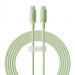 Baseus Habitat USB-C to USB-C Cable 100W - биоразградим USB кабел за устройства с USB-C порт (200 см) (зелен) 1