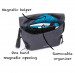 Odzu Smart Messenger Bag - елегантна здрава текстилна чанта с дръжкa и презрамка (тъмносив) 14