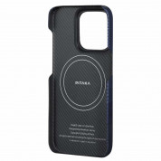 Pitaka MagEZ 4 1500D Star Peak Aramid Fiber MagSafe Case - кевларен кейс с MagSafe за iPhone 15 Pro (син) 3