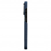 Pitaka MagEZ 4 1500D Star Peak Aramid Fiber MagSafe Case - кевларен кейс с MagSafe за iPhone 15 Pro Max (син-жълт) 5