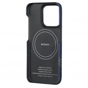 Pitaka MagEZ 4 1500D Star Peak Aramid Fiber Case for iPhone 15 Pro Max (blue) 3