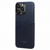 Pitaka MagEZ 4 1500D Star Peak Aramid Fiber Case for iPhone 15 Pro Max (blue) 1