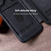 Nillkin Qin Book Pro Leather Flip Case - кожен калъф, тип портфейл за iPhone 15 Pro (черен) 4