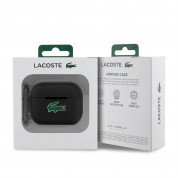 Lacoste AirPods Pro Liquid Silicone Croc Logo Case - силиконов калъф с карабинер за Apple AirPods Pro (черен) 1