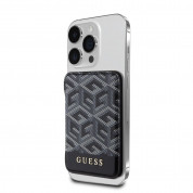 Guess G Cube Magnetic Cardslot Wallet - кожен портфейл (джоб) за прикрепяне към iPhone с MagSafe (черен) 4