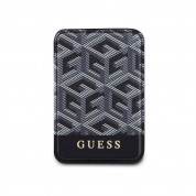 Guess G Cube Magnetic Cardslot Wallet - кожен портфейл (джоб) за прикрепяне към iPhone с MagSafe (черен)