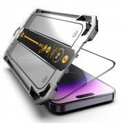 Mobile Origin Screen Guard Full Cover Tempered Glass - стъклено защитно покритие за дисплея на iPhone 14 Pro (черен-прозрачен) 7