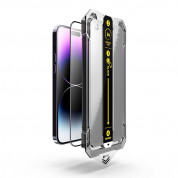 Mobile Origin Screen Guard Full Cover Tempered Glass - стъклено защитно покритие за дисплея на iPhone 14 Pro (черен-прозрачен) 5