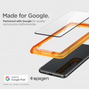Spigen Glass.Tr Align Master Full Cover Tempered Glass - калено стъклено защитно покритие за целия дисплей на Google Pixel 8 (черен-прозрачен) 6