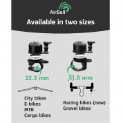 AirBell AirTag Bicycle Bell Holder 31.8mm - иновативен звънец за колело с вградено отделение за Apple AirTag (черен) 4