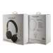 Guess PU Leather 4G Metal Logo Bluetooth Headphones - безжични блутут слушалки с микрофон за мобилни устройства (кафяв) 4
