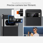 Spigen Glass Optik Lens Protector 2 Pack - комплект 2 броя предпазни стъклени протектора за камерата на Google Pixel 8 Pro (черен) 12
