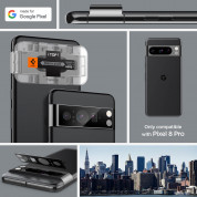 Spigen Glass Optik Lens Protector 2 Pack - комплект 2 броя предпазни стъклени протектора за камерата на Google Pixel 8 Pro (черен) 8