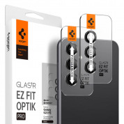 Spigen Optik.tR EZ Fit Tempered Glass 2 Pack - предпазни стъклени лещи за камерата на Samsung Galaxy S23 FE (черен) (2 броя)
