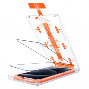 Mobile Origin Screen Guard Tempered Glass 2 Pack - 2 броя калени стъклени защитни покрития за дисплея на iPhone 15 Pro Max (черен-прозрачен) 1