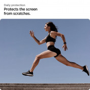 Spigen ProFlex EZ Fit Hybrid Glass Protector 2 Pack - 2 броя хибридни защитни покритии с извити ръбове за целия дисплей на Google Pixel Watch (черен-прозрачен) 9
