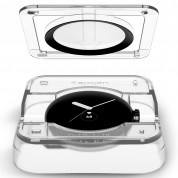 Spigen ProFlex EZ Fit Hybrid Glass Protector 2 Pack - 2 броя хибридни защитни покритии с извити ръбове за целия дисплей на Google Pixel Watch (черен-прозрачен) 5