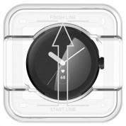 Spigen ProFlex EZ Fit Hybrid Glass Protector 2 Pack for Google Pixel Watch (black-clear) 4