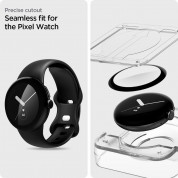 Spigen ProFlex EZ Fit Hybrid Glass Protector 2 Pack - 2 броя хибридни защитни покритии с извити ръбове за целия дисплей на Google Pixel Watch (черен-прозрачен) 11