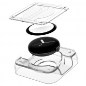 Spigen ProFlex EZ Fit Hybrid Glass Protector 2 Pack - 2 броя хибридни защитни покритии с извити ръбове за целия дисплей на Google Pixel Watch (черен-прозрачен) 6