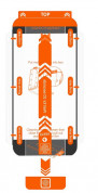 Mobile Origin Orange Screen Guard Spare Tempered Glass for iPhone SE 2022, iPhone SE 2020, iPhone 8, iPhone 7 1