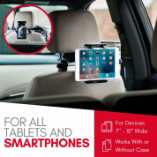 Macally Dual Position Car Seat Headrest Mount - поставка за смартфон или таблет за седалката на автомобил (сребрист) 2