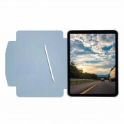 Macally Stand Case - полиуретанов калъф с поставка за iPad Pro 11 M2 (2022), iPad Pro 11 M1 (2021), iPad Pro 11 (2020), iPad Pro 11 (2018), iPad Air 5 (2022), iPad Air 4 (2020) (син) 3