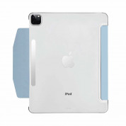 Macally Stand Case - полиуретанов калъф с поставка за iPad Pro 11 M2 (2022), iPad Pro 11 M1 (2021), iPad Pro 11 (2020), iPad Pro 11 (2018), iPad Air 5 (2022), iPad Air 4 (2020) (син) 5