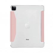 Macally Stand Case - полиуретанов калъф с поставка за iPad Pro 11 M2 (2022), iPad Pro 11 M1 (2021), iPad Pro 11 (2020), iPad Pro 11 (2018), iPad Air 5 (2022), iPad Air 4 (2020) (розов) 2