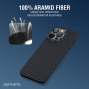 4smarts UltiMag Aramid Case - кевларен кейс с MagSafe за iPhone 14 Pro Max (черен) 7