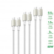 4smarts PremiumCord USB-C to USB-C Cable 60W Set (white)