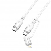 4smarts ComboCord CL USB-C to USB-C and Lightning Cable - качествен многофункционален кабел USB-C към USB-C или Lightning (150 см) (бял) 3